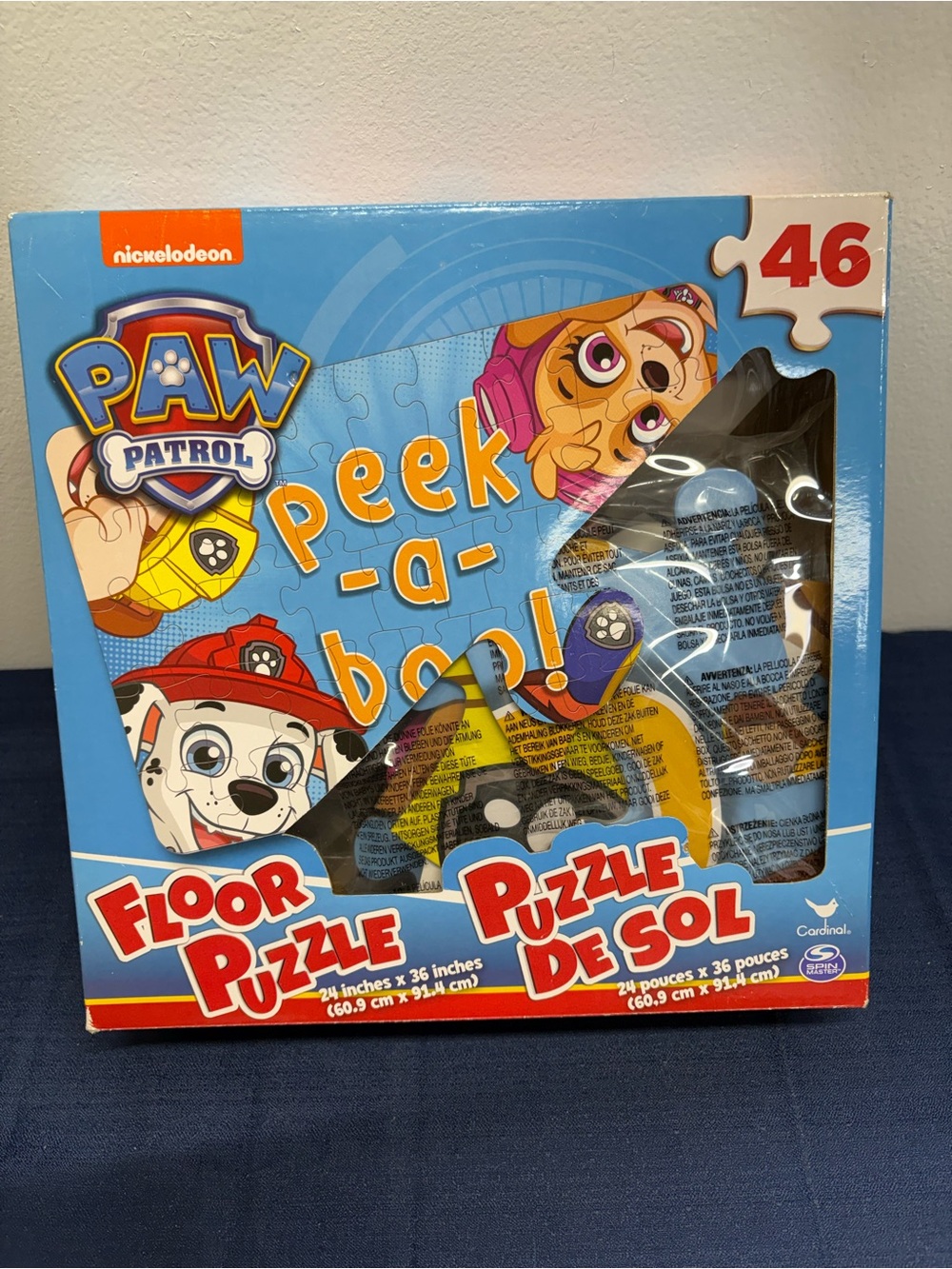 Paw Patrol Peek-A-Boo Floor Puzzle – 46 pcs 24x36 inches 3-foot puzzle new